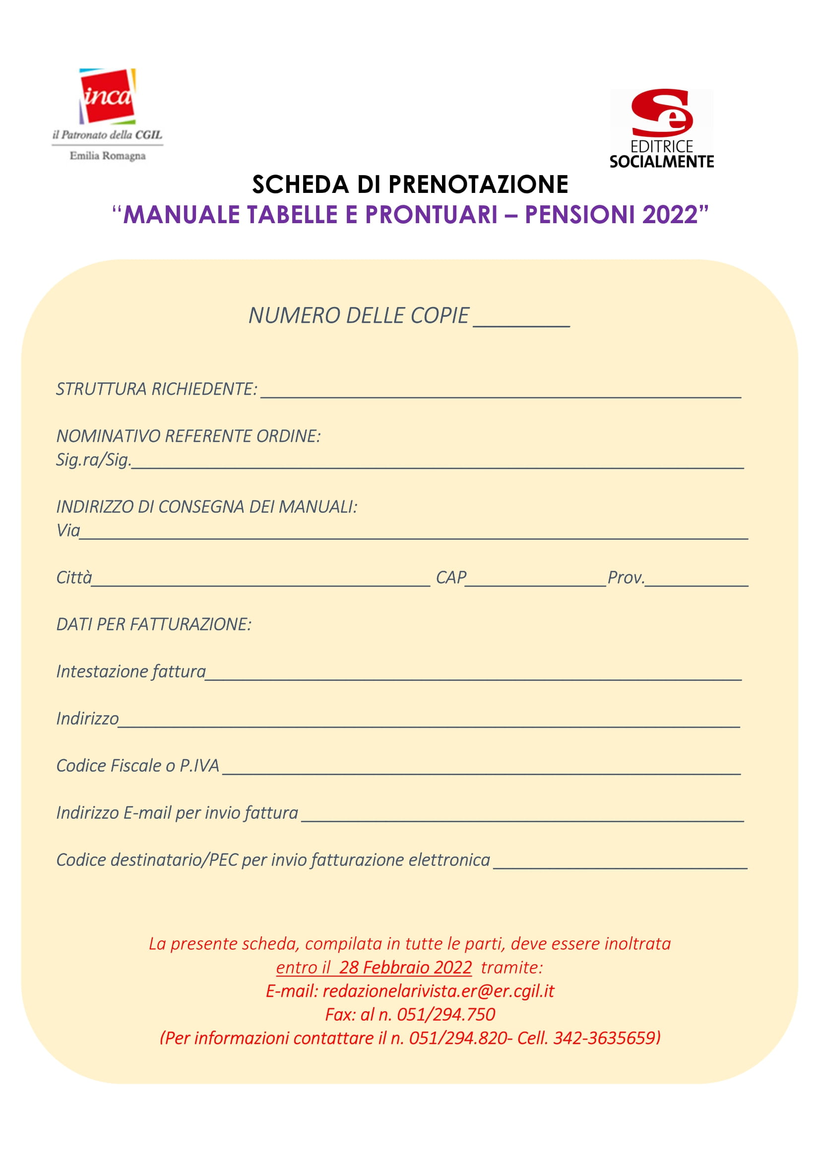 PROMOZIONE MANUALE TABELLE 2022 RETRO