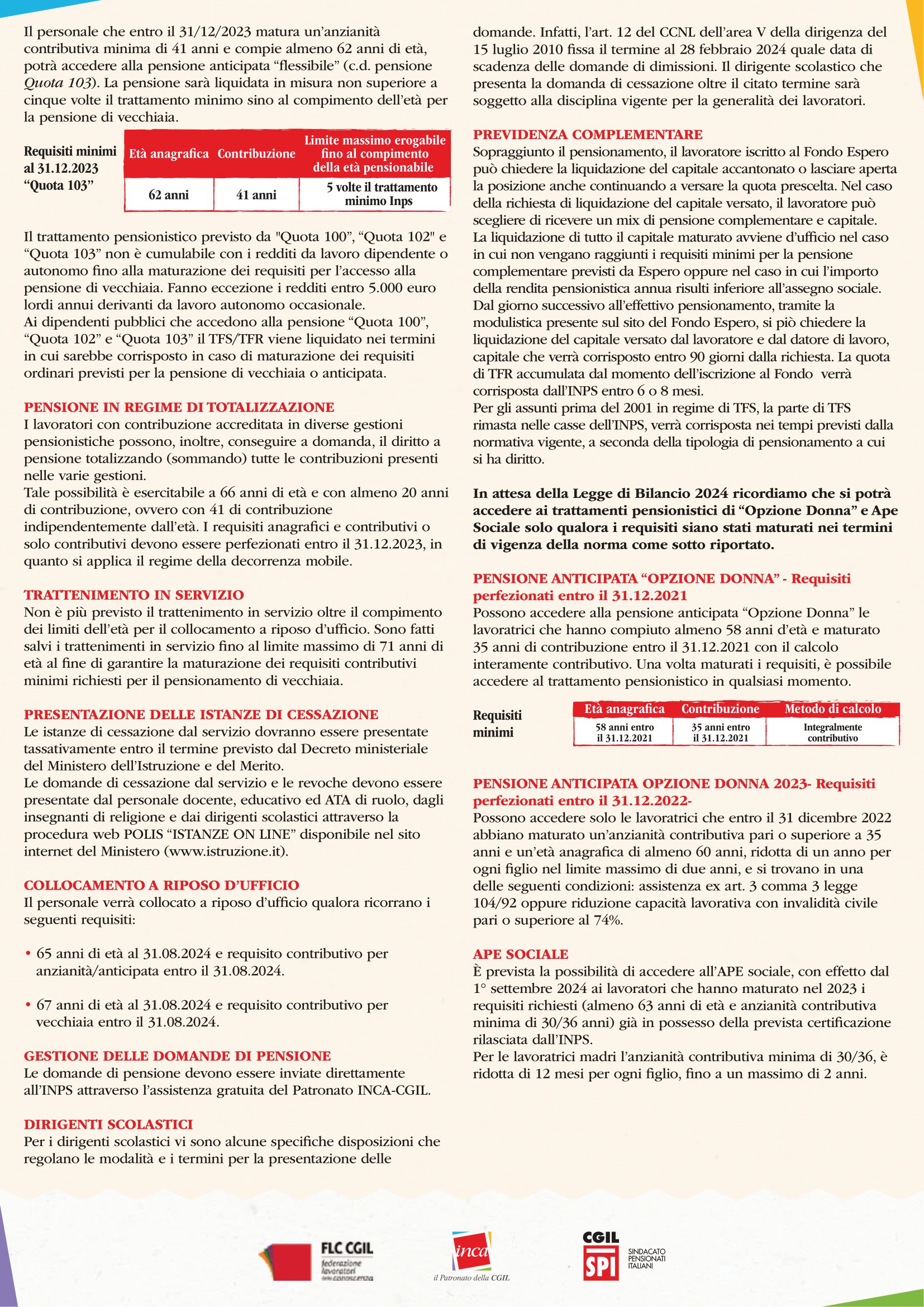 2023 09 Manifesto pensione scuola2024 def 2
