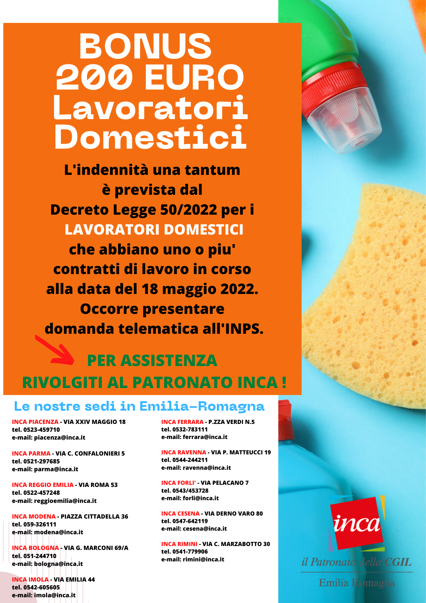 BONUS 200 EURO LAVORATORI DOMESTICI